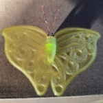 Modelo 3d de Mariposa iluminada pin para impresoras 3d