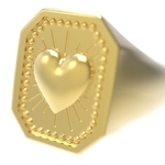 Modelo 3d de Aplastar el amor chevalier anillo para impresoras 3d