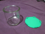  Oui yogurt jar snap-on lid.  3d model for 3d printers