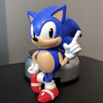  Sonic the hedgehog! (with logo)  3d model for 3d printers