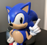  Sonic the hedgehog! (with logo)  3d model for 3d printers