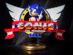  Sonic the hedgehog! (with logo)  3d model for 3d printers