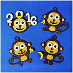  2016 happy chinese new year-year of the monkey keychain / magnets   3d model for 3d printers