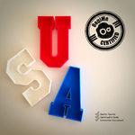 Modelo 3d de Usa placas (4 de julio de edición especial) para impresoras 3d