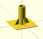 Modelo 3d de Base para atsc digital hd de antena de tv para impresoras 3d