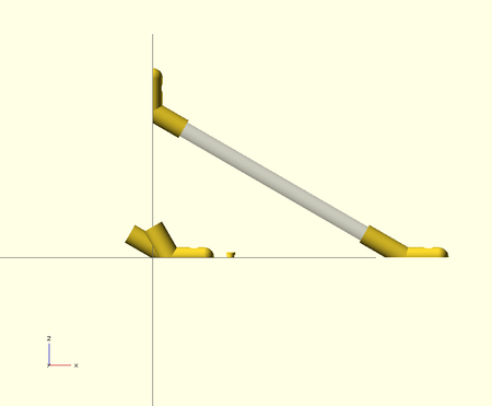 Adjustable rod for shower cabin