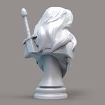 Modelo 3d de Wonderwoman busto para impresoras 3d