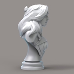 Modelo 3d de Wonderwoman busto para impresoras 3d