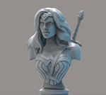 Modelo 3d de Wonderwoman busto para impresoras 3d