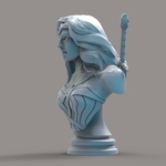 Modelo 3d de Wonderwoman busto para impresoras 3d