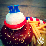  Hamburger pin (4th of july special edition)  3d model for 3d printers