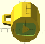 Modelo 3d de Baja poli taza para impresoras 3d