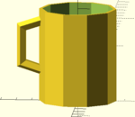  Low poly mug  3d model for 3d printers