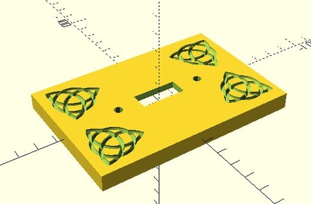 Modelo 3d de Viking interruptor de la luz de la placa frontal para impresoras 3d