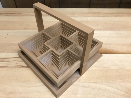  Pop up square basket  3d model for 3d printers