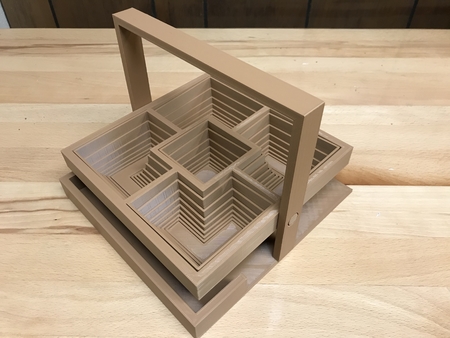 Pop up square basket