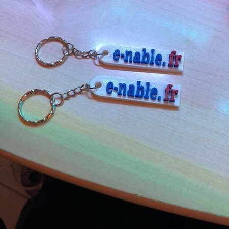 E-nable keychain 3 colors