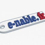  E-nable keychain 3 colors  3d model for 3d printers