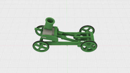  Balloon powered single cylinder air engine open chassis  3d model for 3d printers