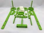  Balloon powered single cylinder air engine open chassis  3d model for 3d printers