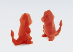  Low-poly charmander  3d model for 3d printers