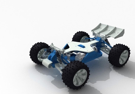 Modelo 3d de Openrc 1:10 4wd truggy concepto de r/c de coches para impresoras 3d