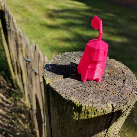  Low-poly chikorita  3d model for 3d printers