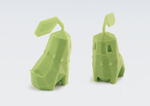  Low-poly chikorita  3d model for 3d printers