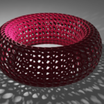 Modelo 3d de De voronoi de la pulsera para impresoras 3d