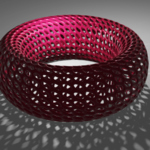 Modelo 3d de De voronoi de la pulsera para impresoras 3d