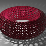 Modelo 3d de De voronoi de la pulsera para impresoras 3d