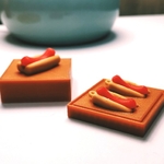  Hot dog earings  3d model for 3d printers