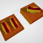  Hot dog earings  3d model for 3d printers