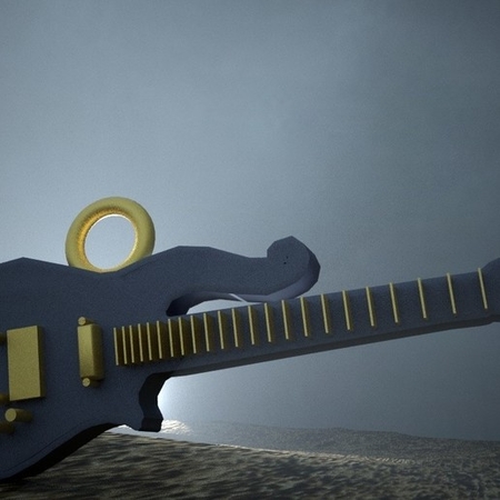 Modelo 3d de Guitarra colgante para impresoras 3d