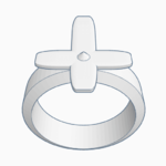 Modelo 3d de Cruz anillo para impresoras 3d