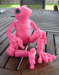 Modelo 3d de Froggy: el impreso en 3d bola articulado de la rana de la muñeca para impresoras 3d