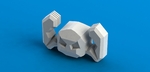  Low-poly geodude  3d model for 3d printers