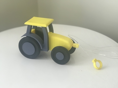 Pull toy tractor