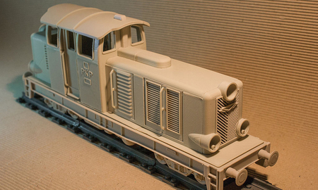 3D PRINTABLE DIESEL-01 LOCOMOTIVE MODEL THAT FITS LEGO TRACKS..