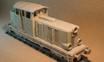  3d printable diesel-01 locomotive model that fits lego tracks..  3d model for 3d printers