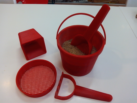 3D-printable sand play set