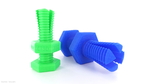  Impossible 3d-printed bolt and nut  3d model for 3d printers