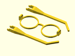 Modelo 3d de Escalable de harry potter gafas (con bisagras) para impresoras 3d