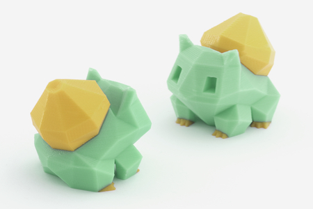 Modelo 3d de Low-poly bulbasaur - multi y de doble extrusión versión para impresoras 3d