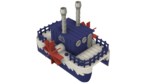  Wifi paddle boat  3d model for 3d printers