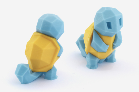 Low-Poly Squirtle - Multi and Dual Extrusion version