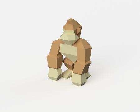 Low-Poly Donkey Kong - Doble Extrusión versión