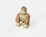 Modelo 3d de Low-poly donkey kong - doble extrusión versión para impresoras 3d