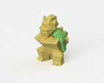  Low-poly donkey kong - dual extrusion version  3d model for 3d printers