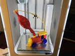  Balloon powered single cylinder air engine toy train  3d model for 3d printers